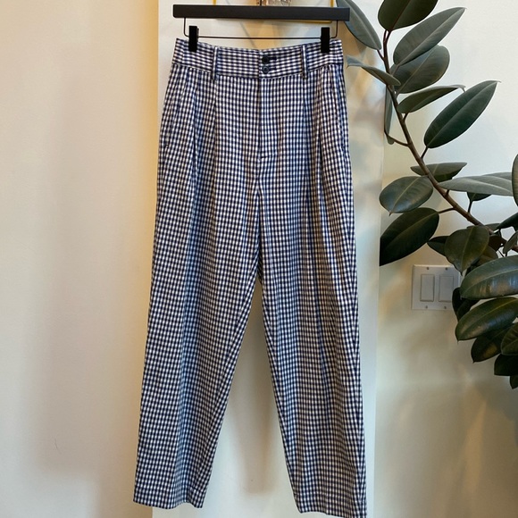 Madewell tapered leg checkered pant - Picture 3 of 6